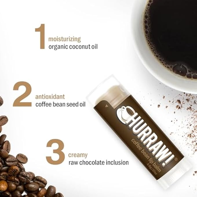 Hurraw! COFFEE BEAN LIP BALM: ORGANIC, CERTIFIED VEGAN, CERTIFIED CRUELTY FREE, NON-GMO, GLUTEN FREE, ALL NATURAL - LUXURY LIP BALM MADE IN THE USA - COFFEE BEAN - Image 2